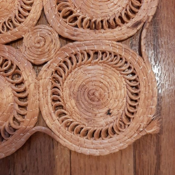 6 Boho Sisal Straw Placemats Farmhouse Vintage Boho - Picture 7 of 8